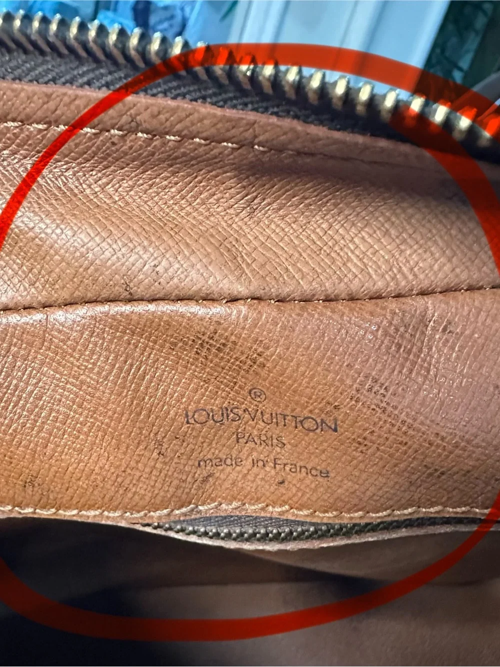 Louis Vuitton Brown Monogram Canvas Messenger Bag with Tan Accents